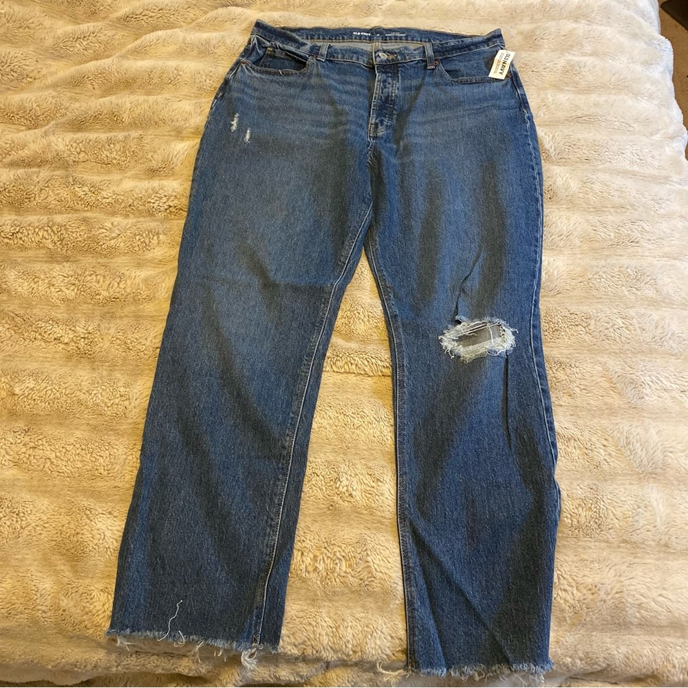 Old Navy Distressed Blue Denim Jeans